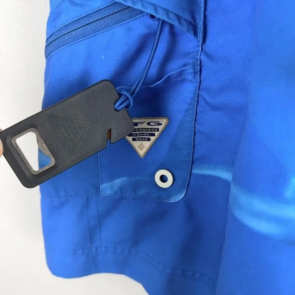 Columbia PFG Offshore Fishing Board Short Blue Shark Men's 40 Inseam 11 UPF 50
